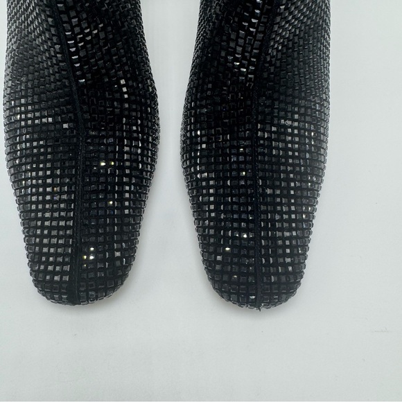 Lola Cruz Kiolo Boot Black Jeweled Sz 37 US 7 Bling Party New Years Eve Sparkle - Picture 3 of 11